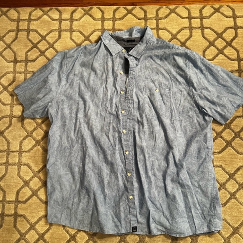 Casual Blue Button-Down Shirt for Men